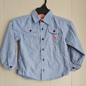 Polo Ralph Lauren Kids Boys Blue Button-Down Shirt